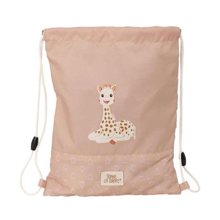 Bolsa Mochila con Cuerdas Sophie la Girafe Beige 26 x 34 x 1 cm