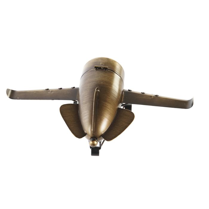 DKD Home Decor Reloj Sobremesa Loft de Hierro Dorado Plateado con detalle de Avión - 2 Unidades (23x42x14 cm) 3 DKD Home Decor Reloj Sobremesa Loft de Hierro Dorado Plateado con detalle de Avión - 2 Unidades (23x42x14 cm) 3