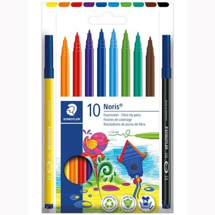 Set de Rotuladores Staedtler Noris 326 Multicolor (10 Unidades) 1 Set de Rotuladores Staedtler Noris 326 Multicolor (10 Unidades) 1