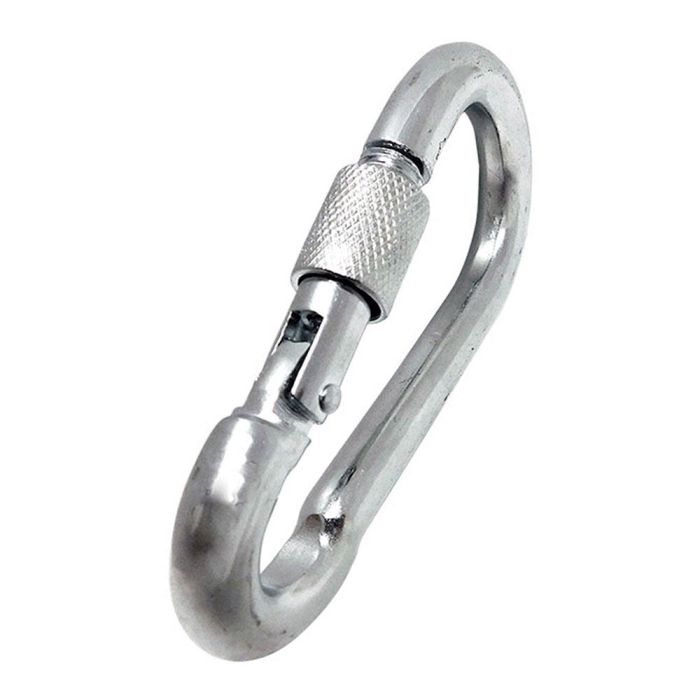 Edm Mosquetón bombero con seguro msq02, acero galvanizado 6x60 mm, 2 unidades 1
