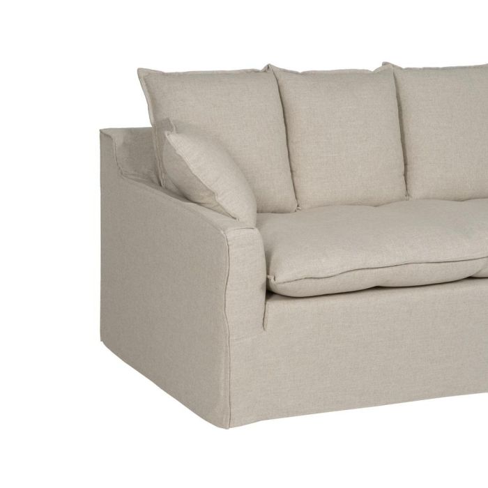 Sofá 4 Plazas Natural Tejido Salón 220 X 100 X 91 cm