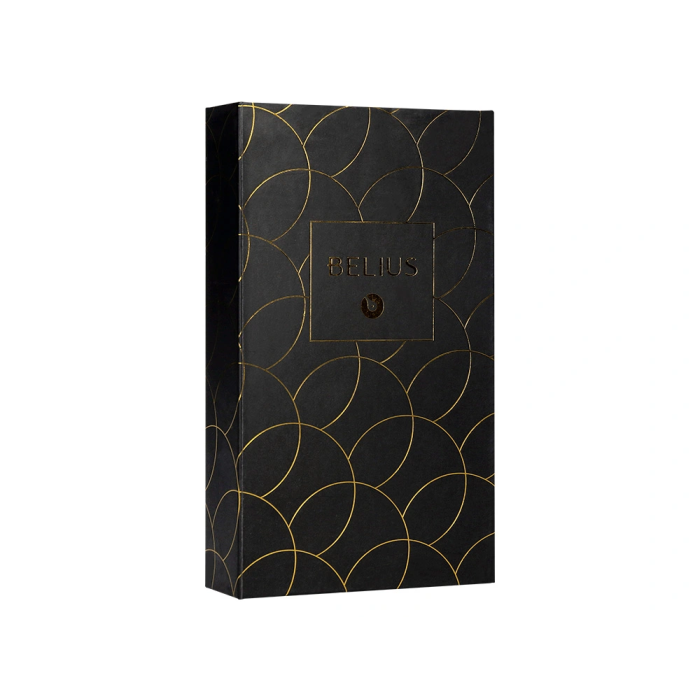 Belius Passion d'or Bolígrafo y Estuche de Aluminio Negro y Dorado con Tinta Azul 2