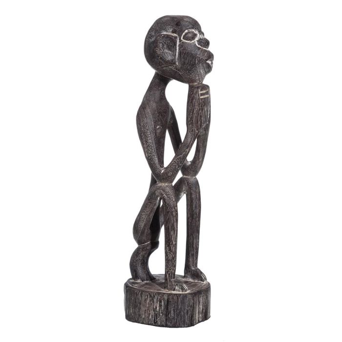 Figura Negro Madera Decoración 9 X 9 X 30 cm