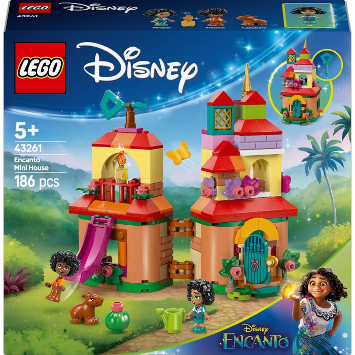 LEGO 43261 Mini Casa de Encanto Disney Madrigal Micromundo Construible con 3 Personajes, Tobogán y Cierre Portátil para Niños +5 años