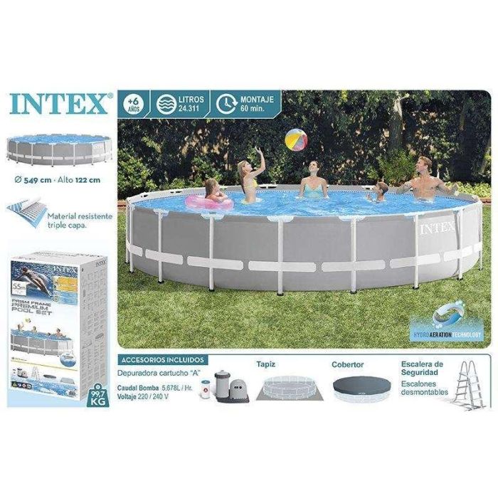 Piscina Desmontable Intex 26732NP 549 x 122 x 549 cm 7