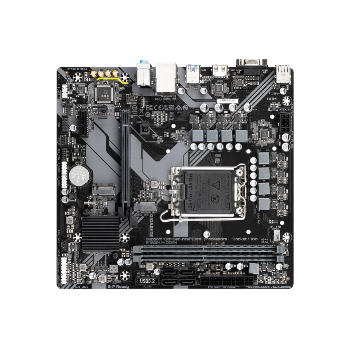 GIGABYTE B760M H DDR4 Placa base para Intel Core de 14ª generación, Factor de Forma Micro ATX, Soporte DDR4 4