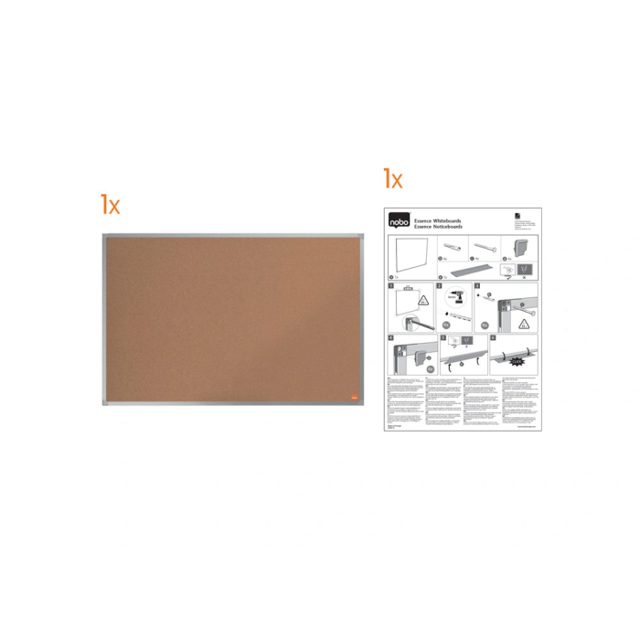 Tablero Corcho Nobo Essence Marco Aluminio 60X90 Cm 5