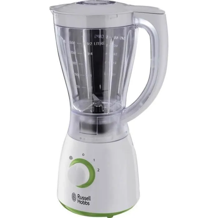 Russell Hobbs 22250-56 Licuadora Clásica - Blanco, 600W, 1.5L, 2 Velocidades con Función de Pulso, 4 Cuchillas de Acero Inoxidable 2 Russell Hobbs 22250-56 Licuadora Clásica - Blanco, 600W, 1.5L, 2 Velocidades con Función de Pulso, 4 Cuchillas de Acero Inoxidable 2