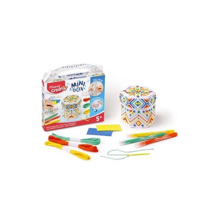Kit Manualidades Maped Minibox Hilorama 907033/ 3 Rotuladores + 2 Tablas Mosaico + 3 Hilos de Colores + Caja de Construcción Kit Manualidades Maped Minibox Hilorama 907033/ 3 Rotuladores + 2 Tablas Mosaico + 3 Hilos de Colores + Caja de Construcción