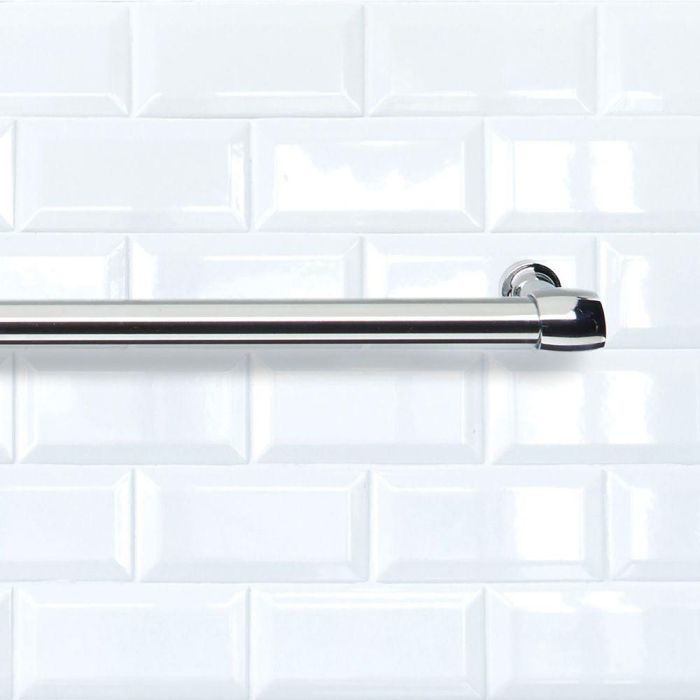 Metaltex Barra Colgar Leonardo Cocina 78 cm Metal Cromado con Fijaciones Incluidas