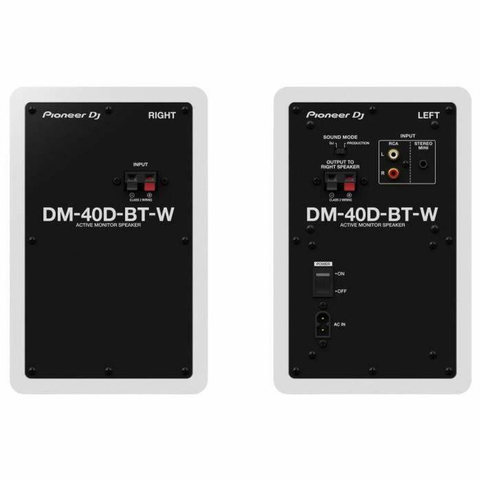 Pioneer DJ DM-40D-BT-W - Par de Altavoces de Monitorización Bluetooth Bass Reflex 2x19W - Modo DJ o Producción - Blanco 1 Pioneer DJ DM-40D-BT-W - Par de Altavoces de Monitorización Bluetooth Bass Reflex 2x19W - Modo DJ o Producción - Blanco 1