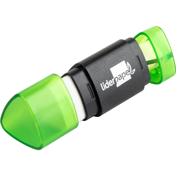 Liderpapel Goma de Borrar Triangular con Sacapuntas Ecológica sin PVC Colores Surtidos 1