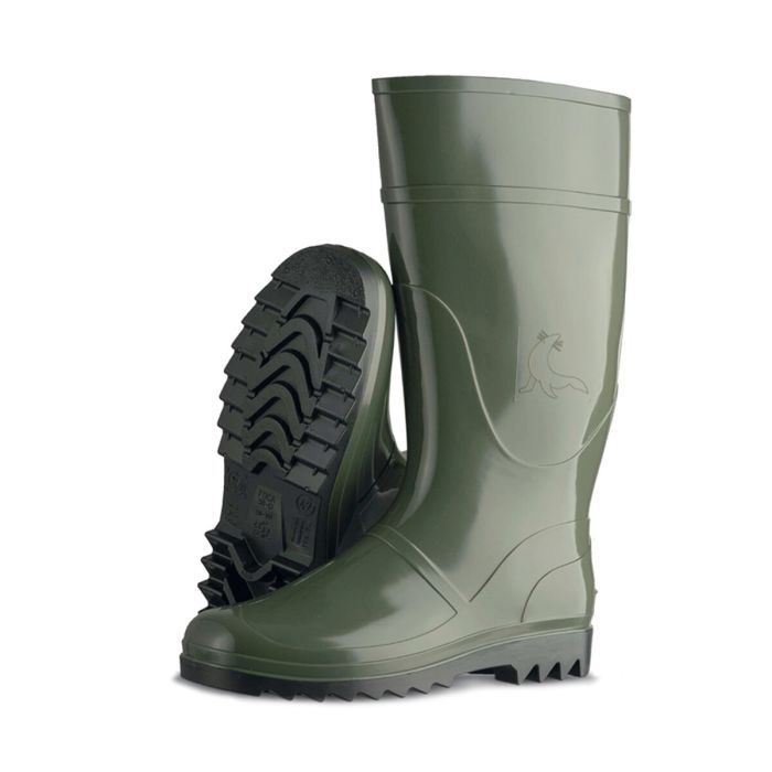 Bota de agua caña alta color verde oliva talla 38