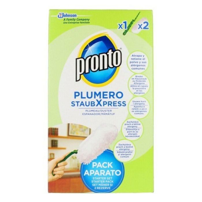 Pronto Plumero Atrapapolvo con 2 Recambios - Limpieza Eficaz para Todo Tipo de Superficies