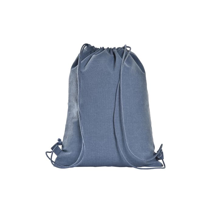 DKD Home Decor Bolsa Moderna Urban de Lienzo y Algodón, Colores Azul, Amarillo y Coral, 1 x 36 x 28 cm, Pack de 12 Unidades 1