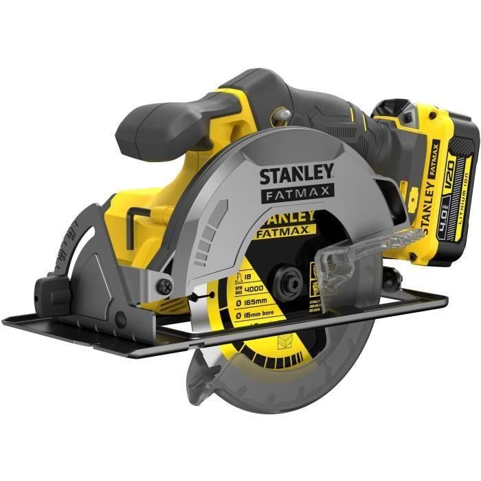 Sierra Circular - STANLEY FATMAX V20 - SFMCS500M2K-QW - 165 mm - Litio 18V - 2 Baterías 4Ah 2