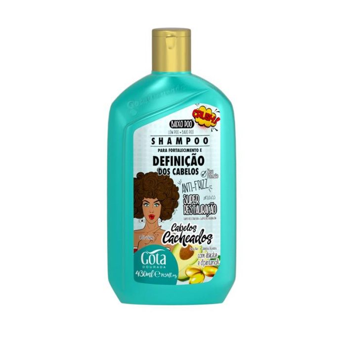 Shampoo Fortalecimento Cacheados 430 mL Gota Dourada