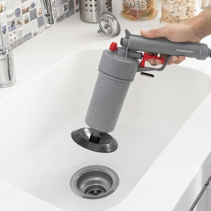 Pistola Desatascadora de Aire Comprimido Universal con Adaptadores KlinGun InnovaGoods