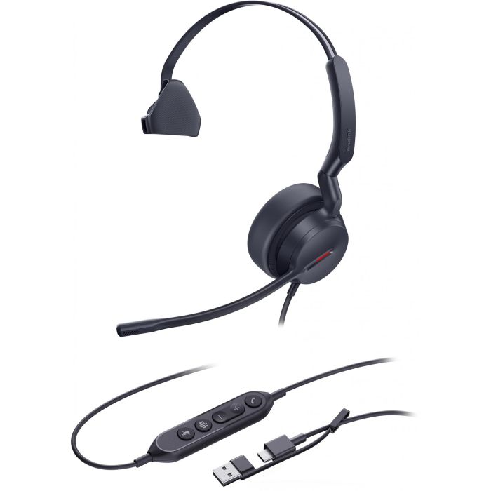 Yealink UH44 Auriculares Mono USB-C/A para Microsoft Teams con Cancelación de Ruido, Diadema, Oficina/Call Center 2