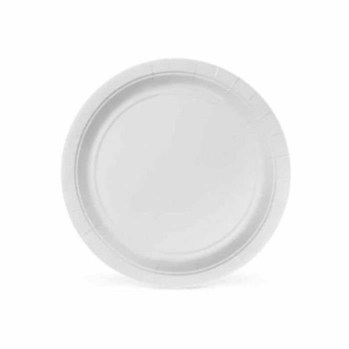 Set de Platos Algon 20 cm Desechables Blanco Cartón (36 Unidades) 1