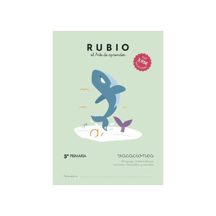 Cuaderno Rubio A4 Vacaciones 5º Primaria 5 unidades