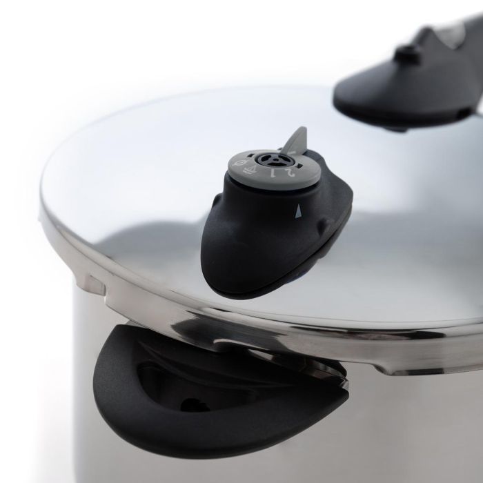 Pyrex Olla a presión Noble 6 L de Acero con fondo inducción, asas soft touch y apta lavavajillas, para todo tipo de cocinas 2 Pyrex Olla a presión Noble 6 L de Acero con fondo inducción, asas soft touch y apta lavavajillas, para todo tipo de cocinas 2