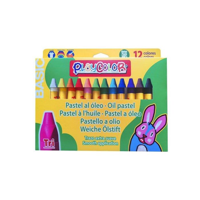 Ceras Pastel Instant Playcolor Tri Al Oleo Caja De 12