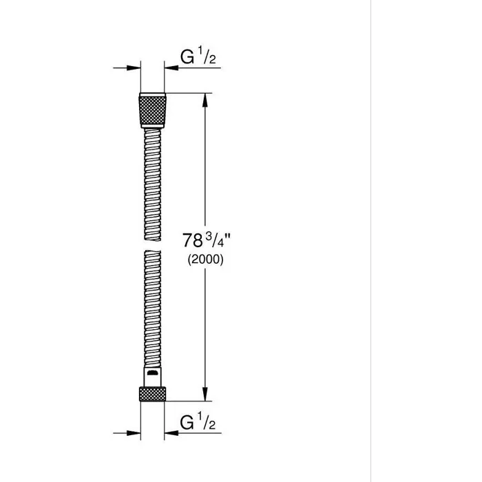 Grohe VitalioFlex Metal Manguera de Ducha 2 m Cromo Resistente a las Torceduras Grohe VitalioFlex Metal Manguera de Ducha 2 m Cromo Resistente a las Torceduras
