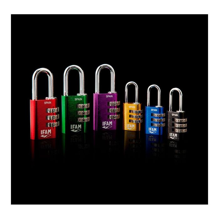 Ifam Candado Combi30 Amarillo 30mm con Combinación, Arco Ø5mm, Aluminio y Acero Cromado 2 Ifam Candado Combi30 Amarillo 30mm con Combinación, Arco Ø5mm, Aluminio y Acero Cromado 2