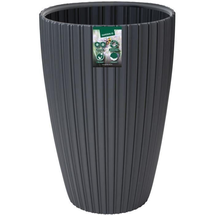 Maceta - Garden ID - Fancy - 40 x 58 cm - Para jardín, balcones o interiores - Antracita 1 Maceta - Garden ID - Fancy - 40 x 58 cm - Para jardín, balcones o interiores - Antracita 1