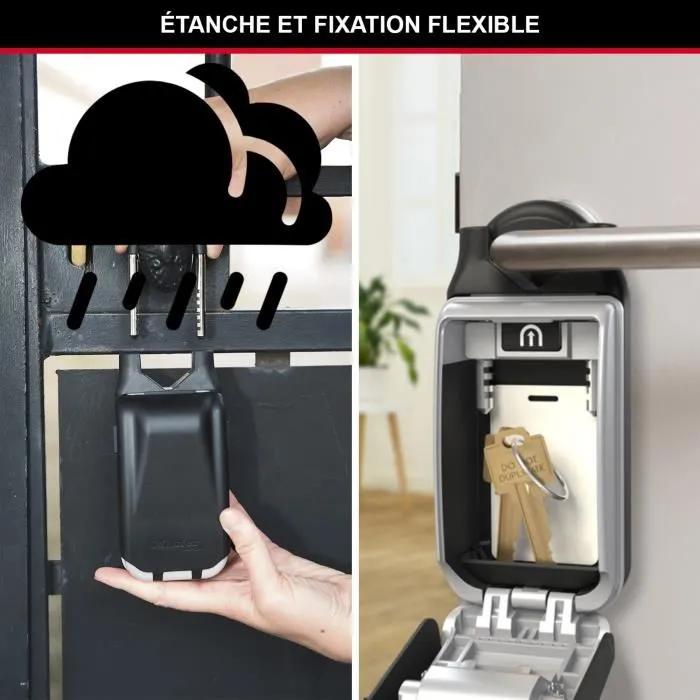 Master Lock 5420EURD Caja de llaves con grillete retráctil para compartir llaves de combinación digital Master Lock 5420EURD Caja de llaves con grillete retráctil para compartir llaves de combinación digital