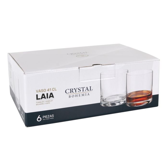 Bohemia Set de 6 Vasos de Cristal Colección Laia 410 cc (4 Cajas) 5