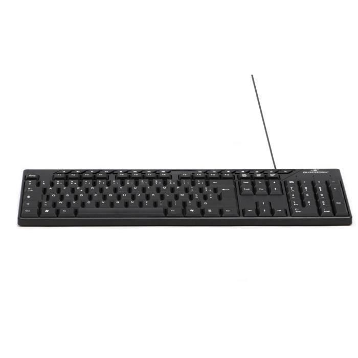 Teclado - BLUESTORK - MEDIA OFFICE - Con cable - Azerty - Compatible con Windows - Negro