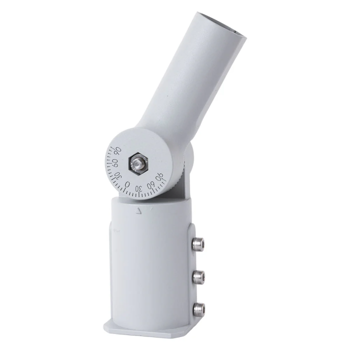 Brazo Articulado Farola Aluminio 180º para Poste hasta Ø65 mm y Fijación Luminaria Ø50 mm Brazo Articulado Farola Aluminio 180º para Poste hasta Ø65 mm y Fijación Luminaria Ø50 mm