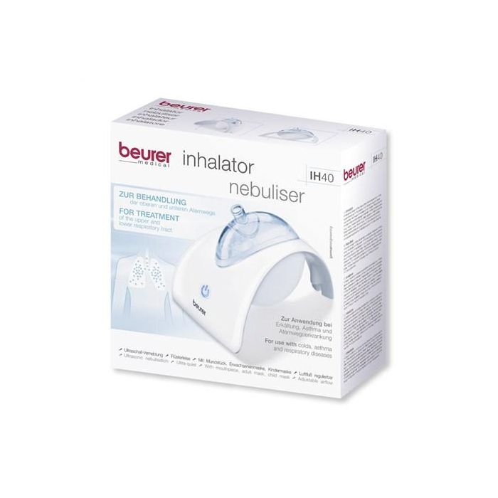Beurer IH-40 Inhalador Ultrasónico con Cámara Nebulizadora Iluminada y Flujo de Aire Regulable para Alivio Respiratorio 2 Beurer IH-40 Inhalador Ultrasónico con Cámara Nebulizadora Iluminada y Flujo de Aire Regulable para Alivio Respiratorio 2