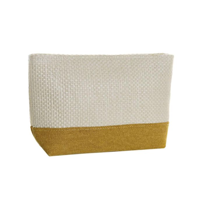 Neceser DKD Home Decor Natural Menta Estrella Mostaza Mediterráneo (25 x 6,5 x 16 cm) (2 Unidades) 2