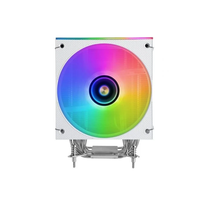 Mars Gaming MCPU-LCD Disipador CPU con Pantalla LCD, 6 Heatpipes HCT, Ventilador ARGB 120mm PWM, Compatible Intel/AMD, TDP 300W, Blanco 1