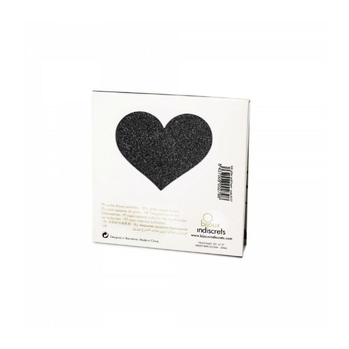 Pezoneras de Corazones Negras Bijoux Indiscrets 155 Negro 1 Pezoneras de Corazones Negras Bijoux Indiscrets 155 Negro 1