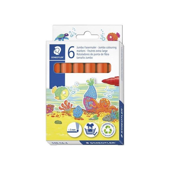 Staedtler Rotulador Noris Club Grueso Naranja Estuche 6 Ud