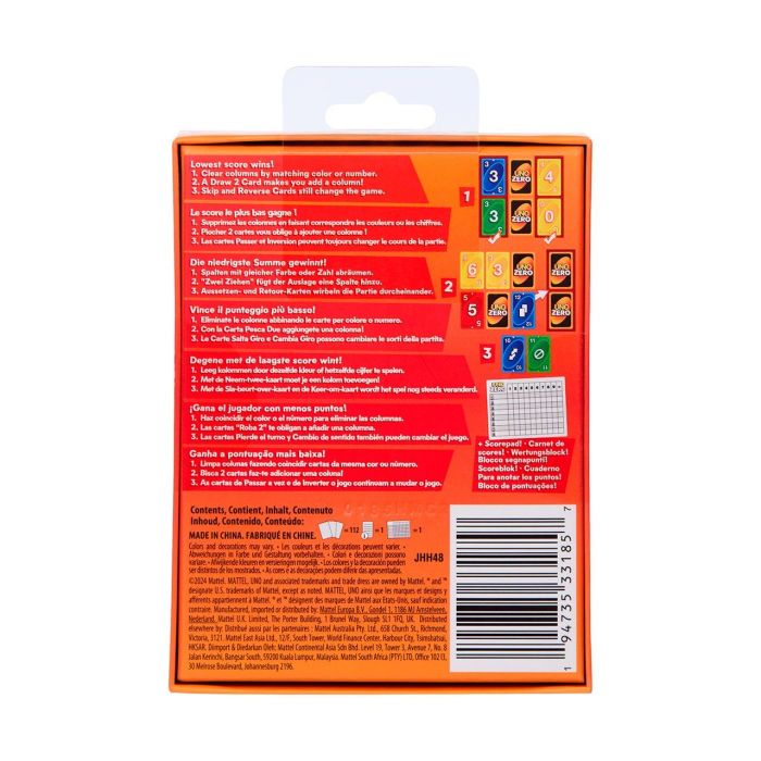 Juego Uno Zero Jhh48 Mattel Games 3 Juego Uno Zero Jhh48 Mattel Games 3