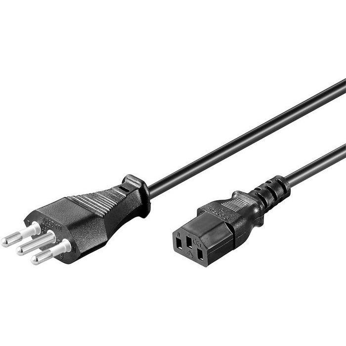 MicroConnect Cable de Alimentación Italia Tipo L - C13, 3m para Monitor, PC o Proyector