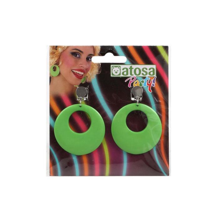 Pendientes Neón Verde Carnaval Mujer Adulto 1