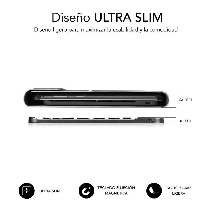 Subblim SUBKT3-BTL330 Funda con Teclado Bluetooth QWERTY ES para Lenovo Tab 2025 11.5" Negra 2