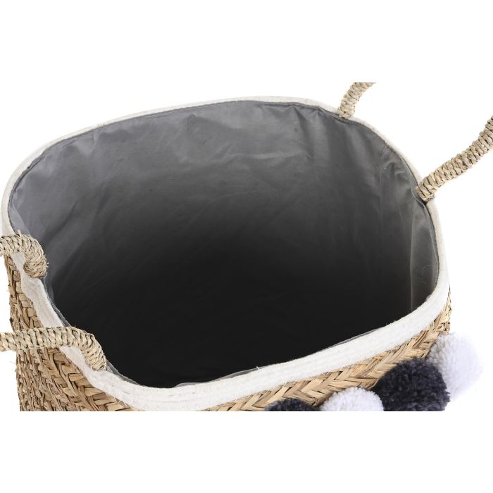 DKD Home Decor Cesta Boho Natural Gris Oscuro Fibra Algodón Set 3 Piezas 37x36x41 cm 1 DKD Home Decor Cesta Boho Natural Gris Oscuro Fibra Algodón Set 3 Piezas 37x36x41 cm 1