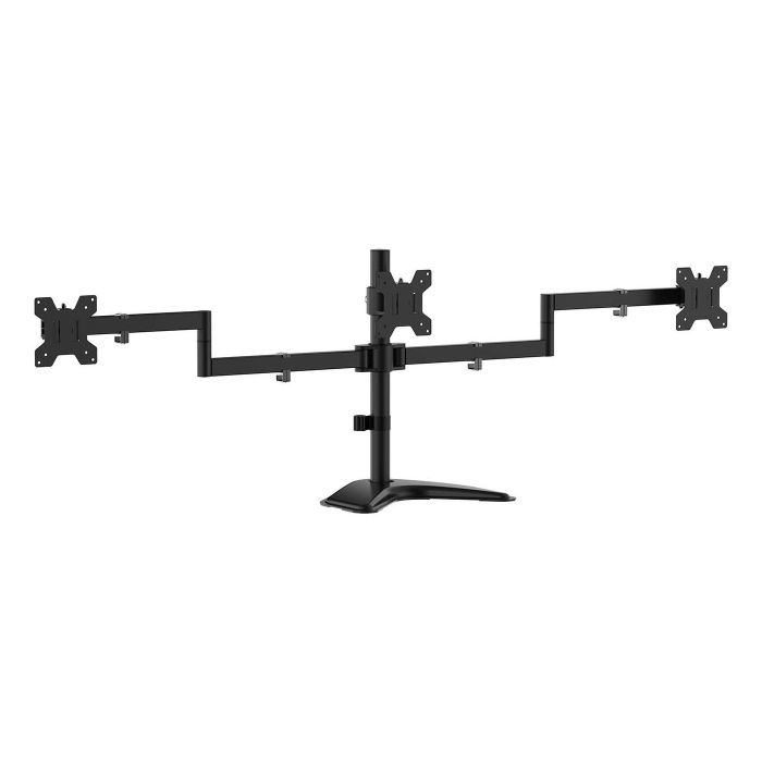 AISENS - SOPORTE DE MESA CON PEANA ECO GIRATORIO E INCLINABLE PARA 3 MONITORES 10KG (3 PIVOTES, 2 BRAZOS) DE 13-27, NEGRO AISENS - SOPORTE DE MESA CON PEANA ECO GIRATORIO E INCLINABLE PARA 3 MONITORES 10KG (3 PIVOTES, 2 BRAZOS) DE 13-27, NEGRO