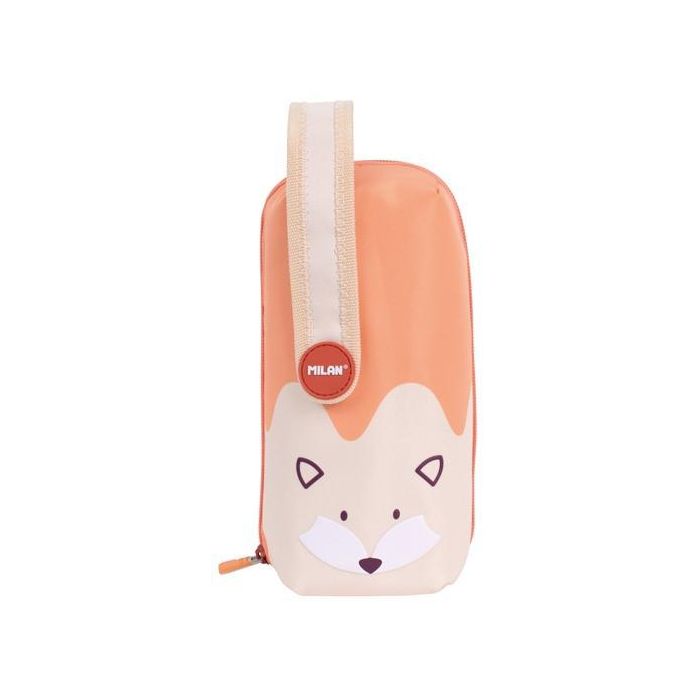 Milan Portatodo Kit 4 Estuches C-Contenido Serie Especial Fun Animals Naranja