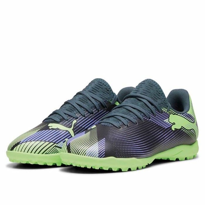 Botas de Fútbol para Niños Puma Future 7 Play Tt Morado Verde 3 Botas de Fútbol para Niños Puma Future 7 Play Tt Morado Verde 3