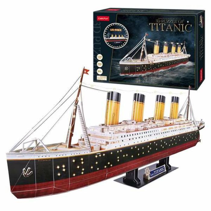 Puzzle titanic con luz led 266 piezas. 88 cm de anchura. 1 Puzzle titanic con luz led 266 piezas. 88 cm de anchura. 1