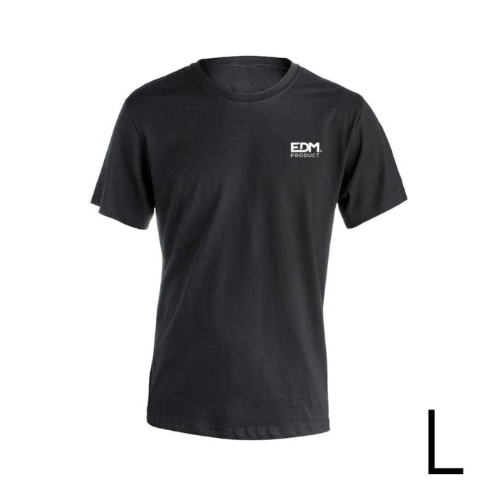 *merchandising* camiseta negra talla-l manga corta bordado edm *merchandising* camiseta negra talla-l manga corta bordado edm