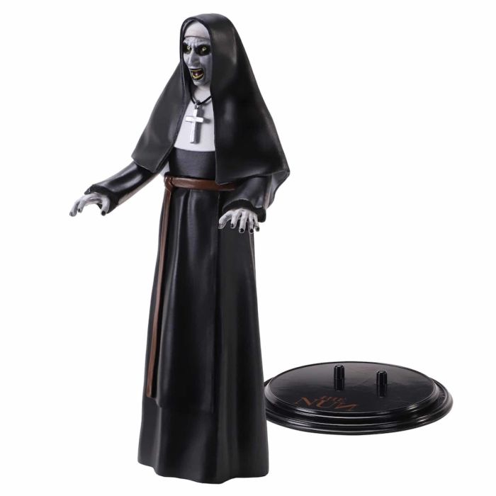 The Noble Collection Bendyfigs Valak The Nun Figura Flexible Cine 18 cm con Base Soporte Circular
